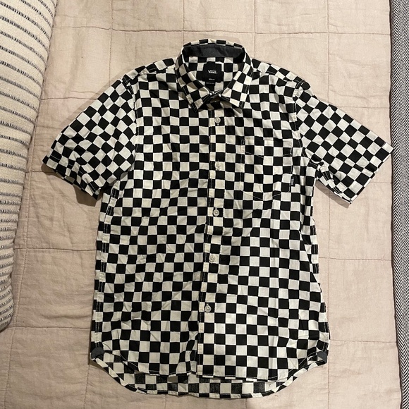 Vans Boys M (10-12) Short Sleeve Button Down - Picture 1 of 3